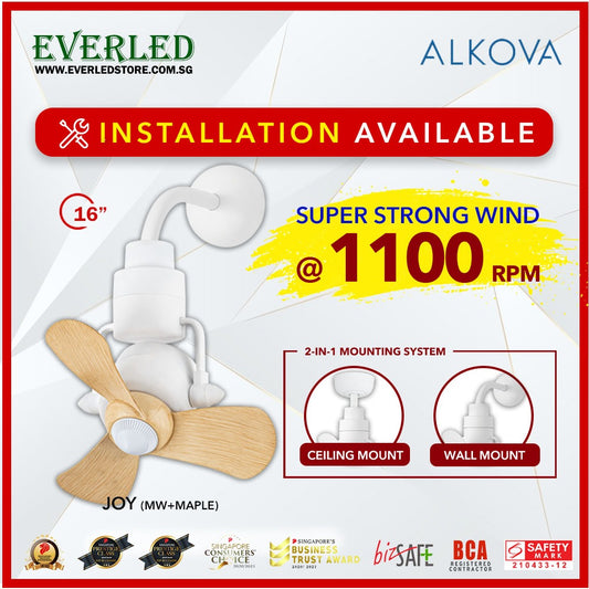 *INSTALLATION AVAILABLE* Alpha Joy 16" 8 Speeds DC Corner Fan  (STRONG WIND)